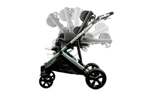 Asiento reversible con inclinación y reclinación