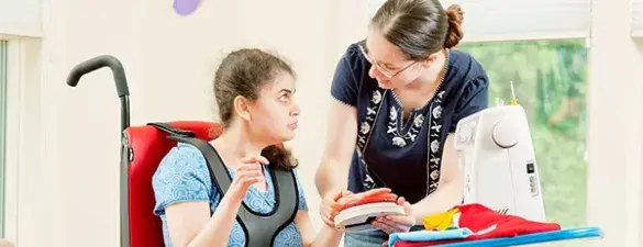 Estabilización de la pelvis con el arnés pélvico Rifton